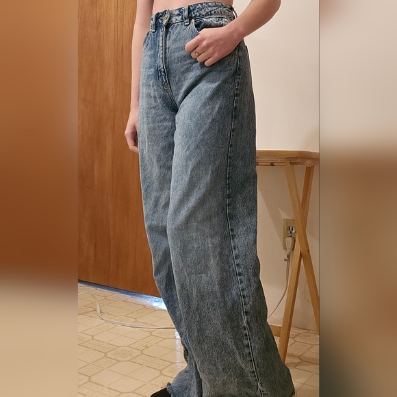 Garage Denim Street Wide Leg Distressed Jeans Size 00 - Picture 3 of 7